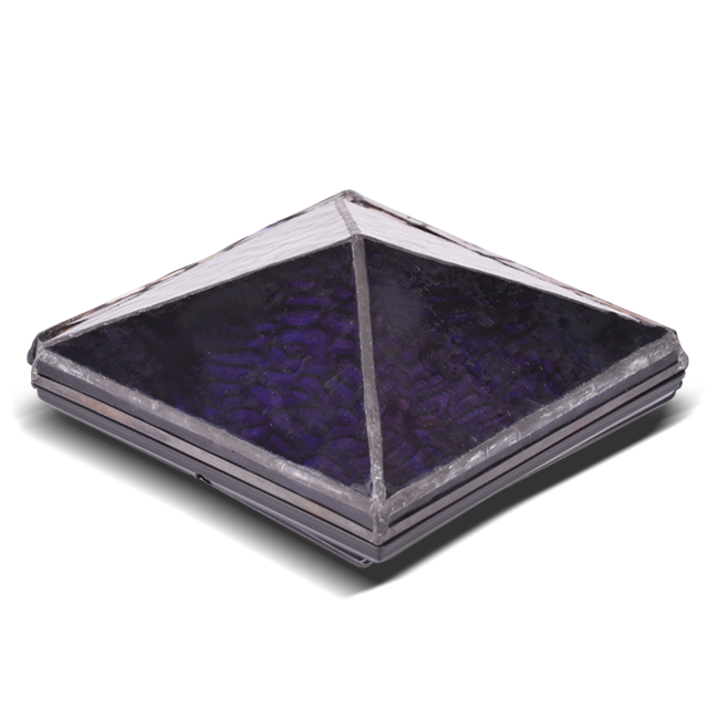 2211-TC8 Utilissimo cappuccio Tiffany Post nero fatto a mano 2211-TC8 Utilissimo cappuccio Tiffany Post nero fatto a mano